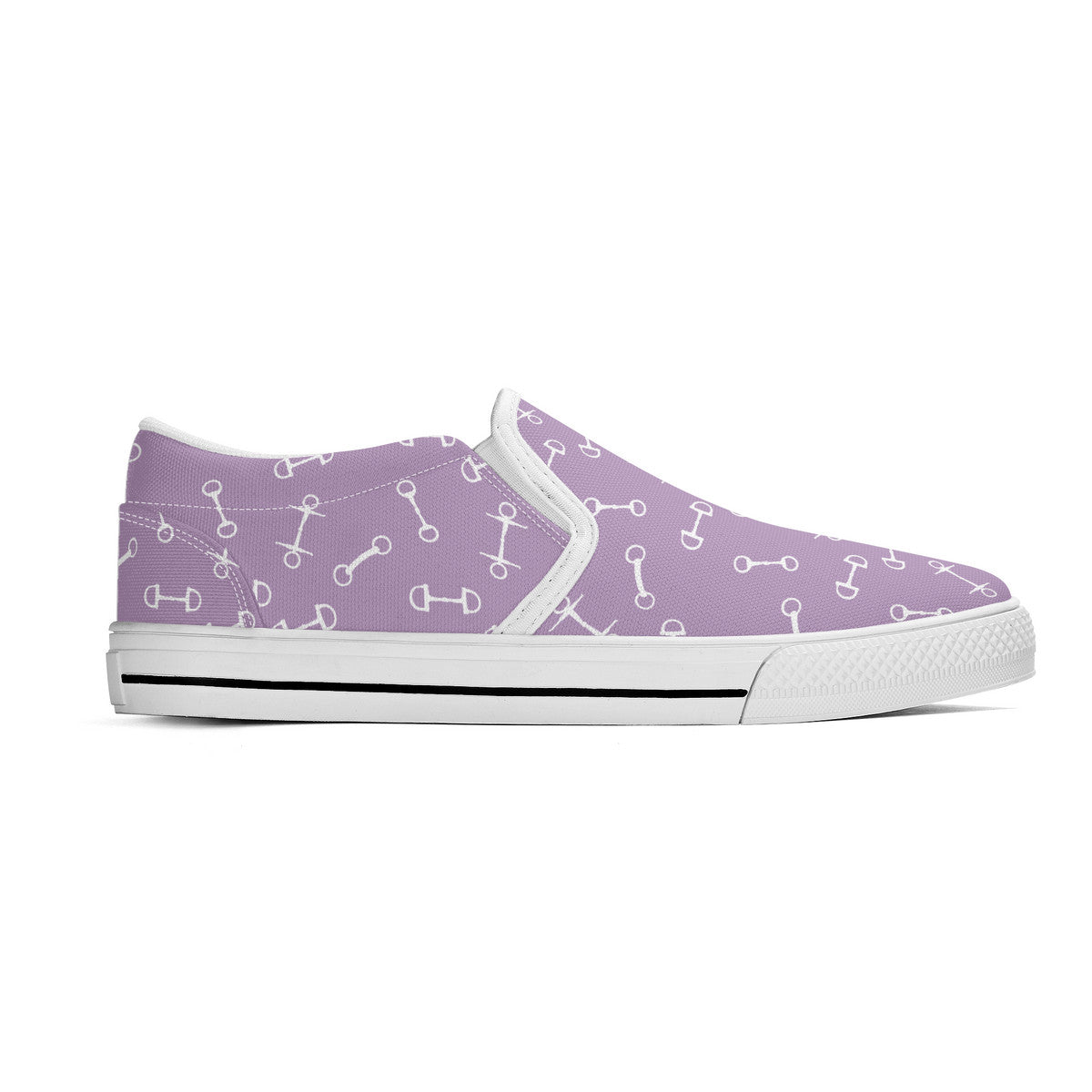 Horse Bit Design Slip  On Shoes - Candy Colors - Purple