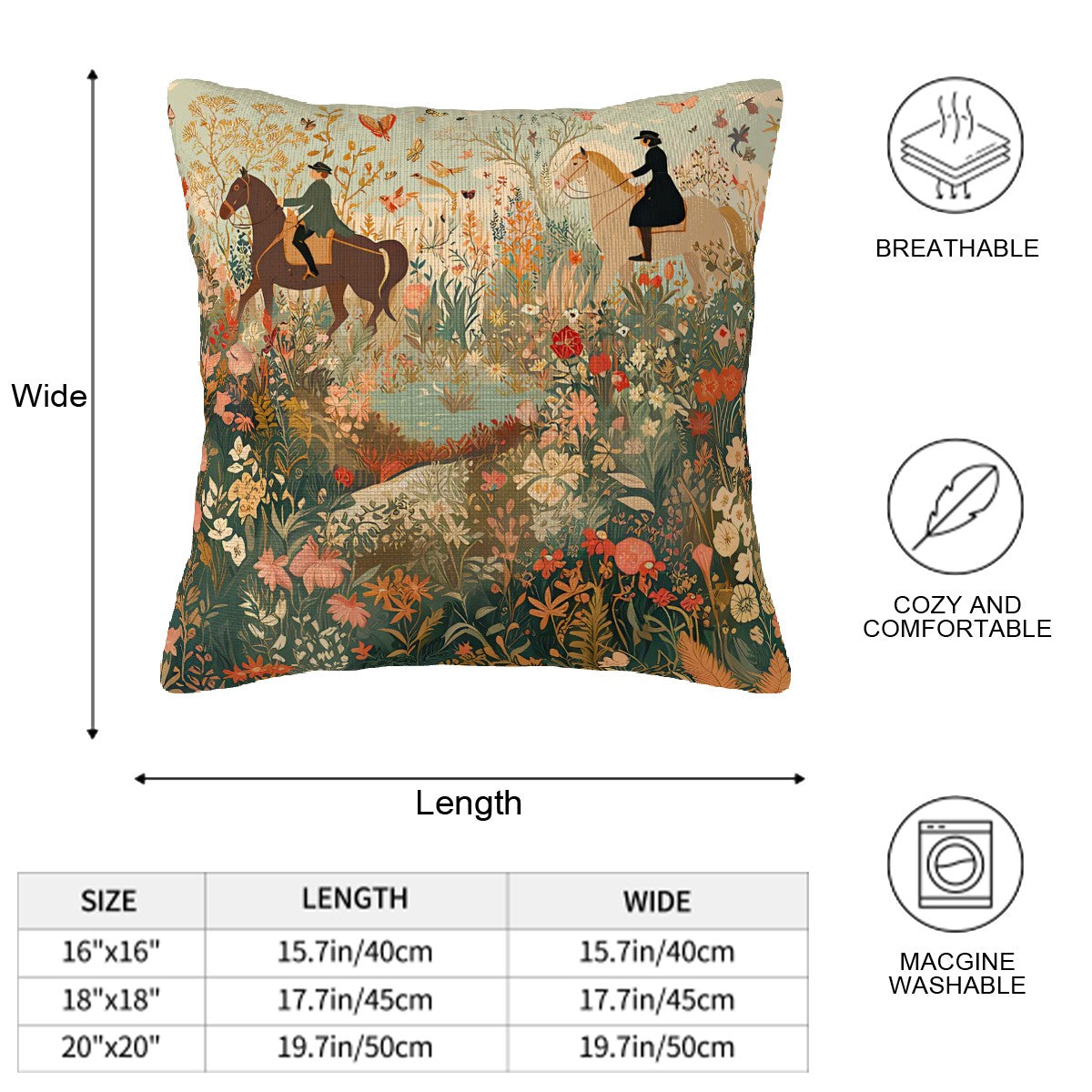 Wildflower Walk Throw Pillow Covers