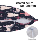 Pink and Horses Throw Pillow Covers