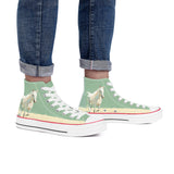White Horse Mint Green Hi Tops