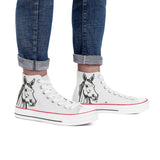 Sketch Art Funny Horse - Hi Tops
