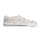 Assymetrical Floral Horse Slip On  Shoes
