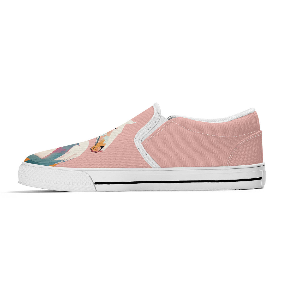 Assymetrical Horse Design  Slip  On Shoes