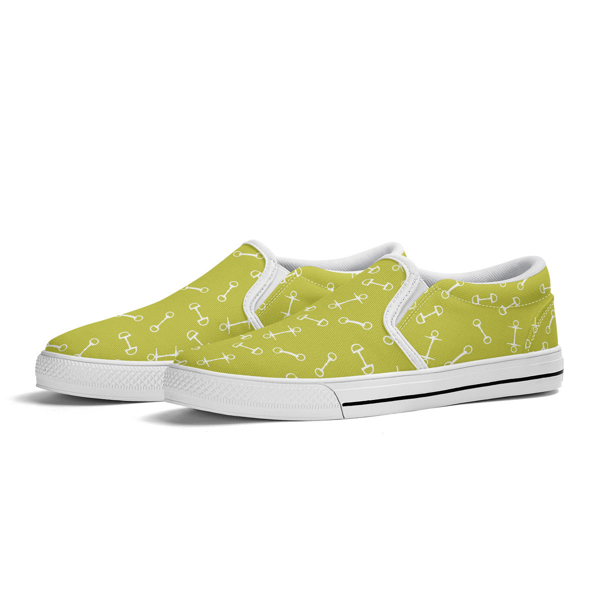 Horse Bit Design Slip On Shoes - Candy Colours - Lime