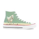 White Horse Mint Green Hi Tops