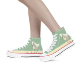 White Horse Mint Green Hi Tops