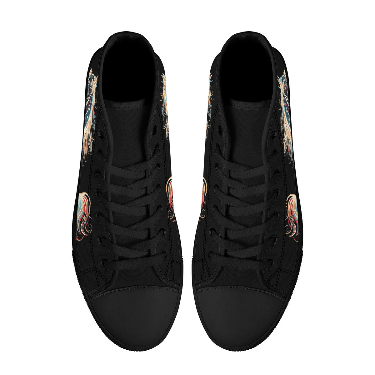 Black Horse Lace Up Hi Tops