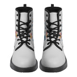 Tartan Check Floral Leather Boots