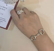 S925 Snaffle Bit Bangle