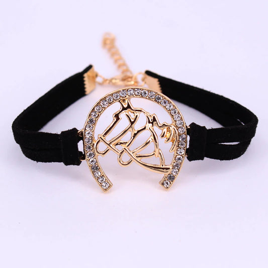 Pas de Deux - Diamond Horseshoe Bracelet  (Click for more colors)