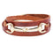 Leather bracelet with horse bit