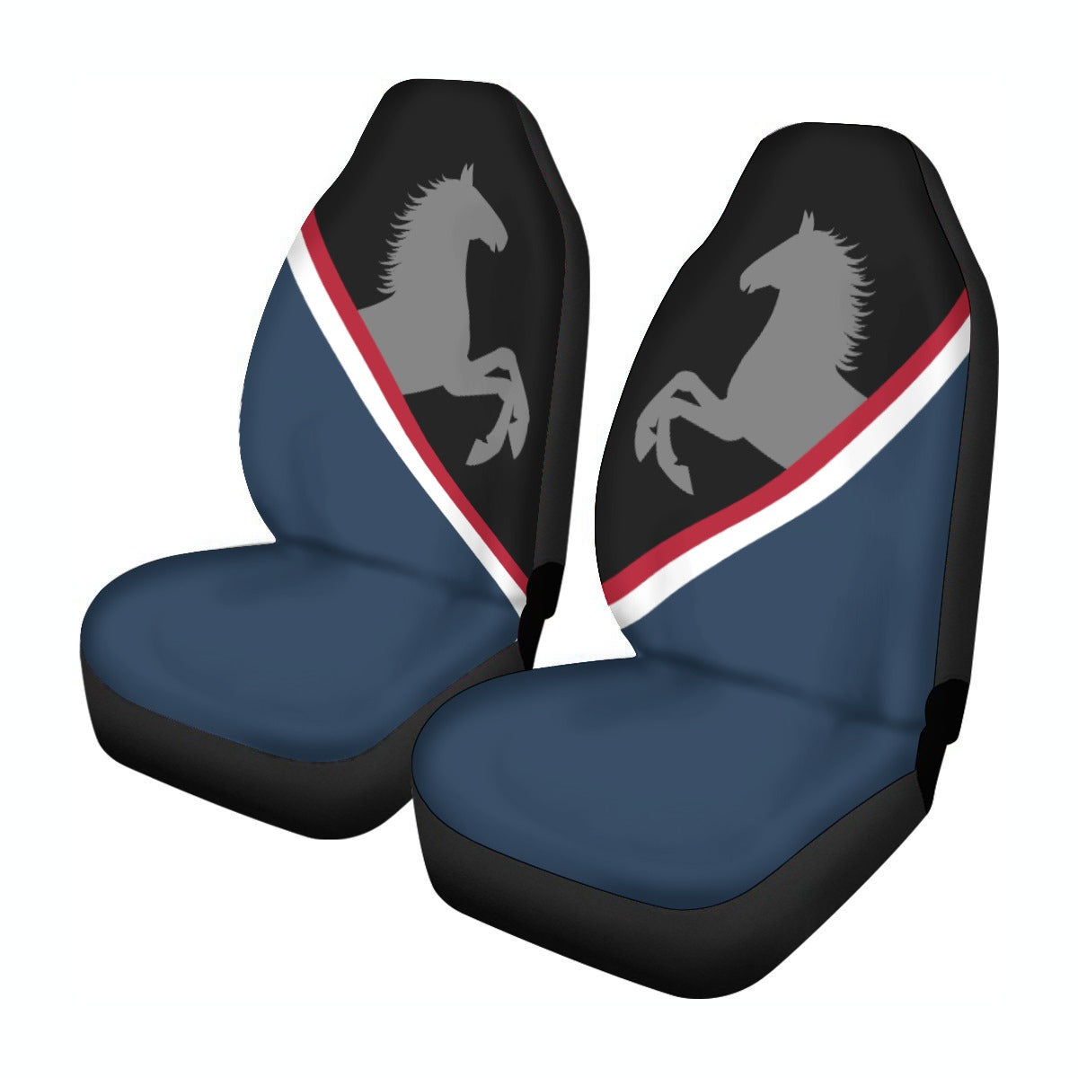 Horse & Ribbon - Universal Car Seat Cover (Black)
