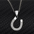 S925 Sparkling Horseshoe Necklace