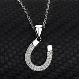S925 Sparkling Horseshoe Necklace