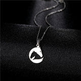 Cute Double horses Necklace