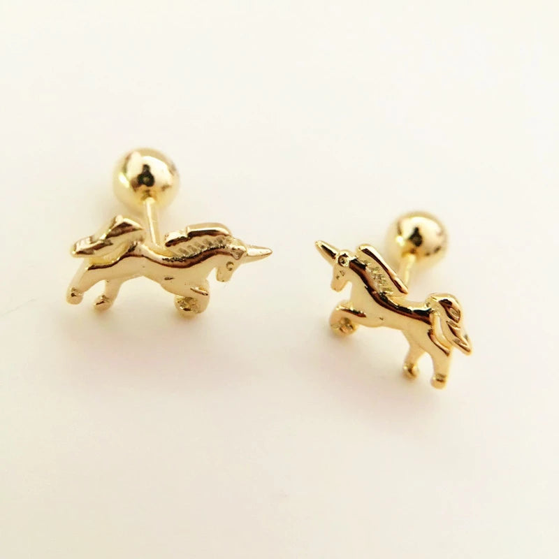 S925 Unicorn Stud Earring