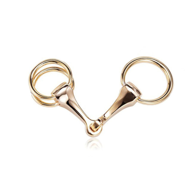 3.T.C Snaffle Bit Scarf Clip Gold