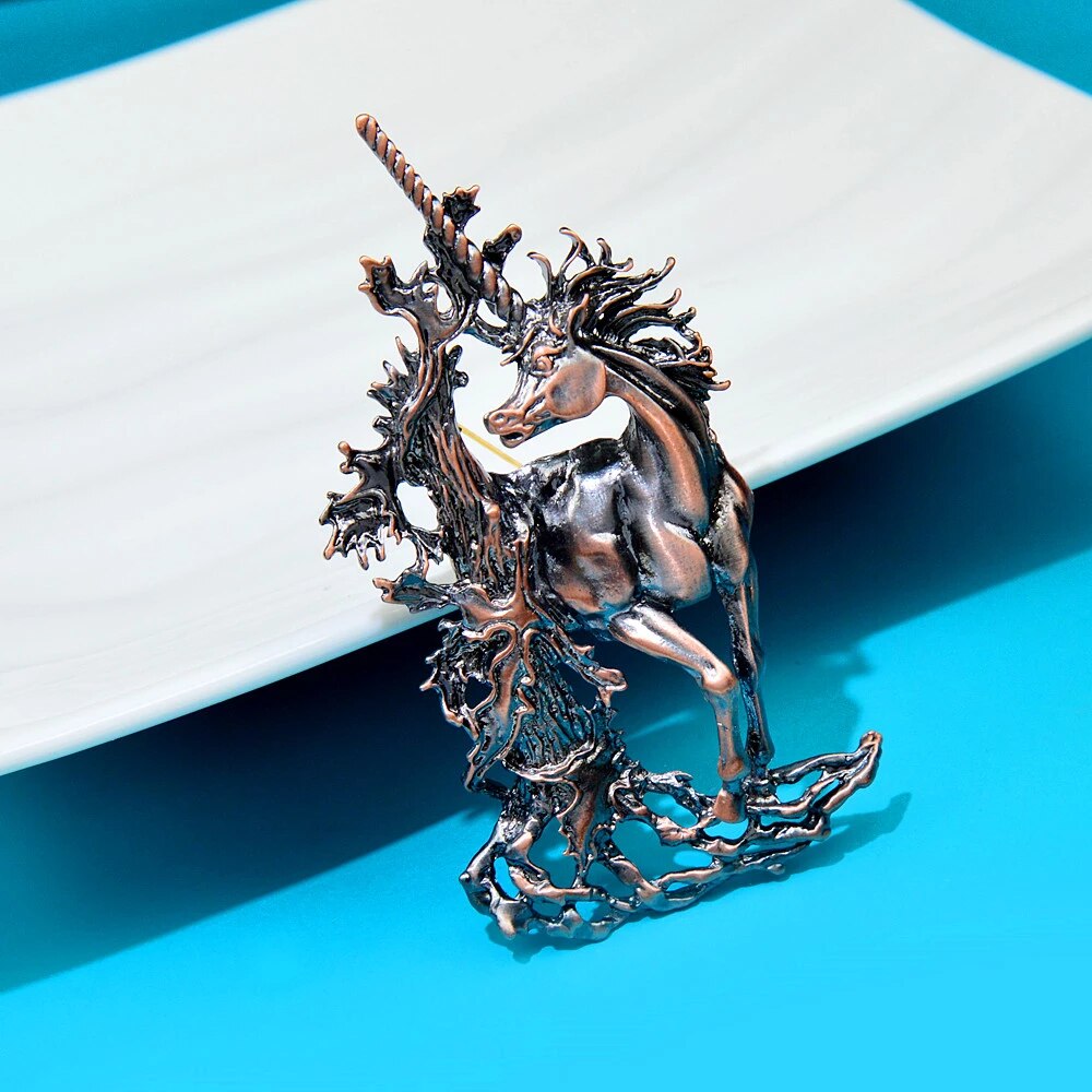 Anitique style unicorn brooch