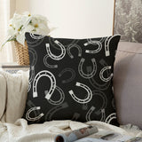 Couch Pillow Case - Horseshoes