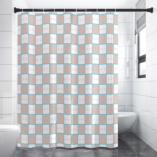 Checker x Horse Bit Shower Curtain