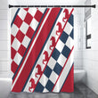 Checker x Horse Shower Curtain