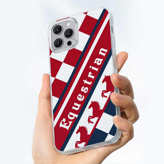 Personalized Check x Horses Mobile Phone Case