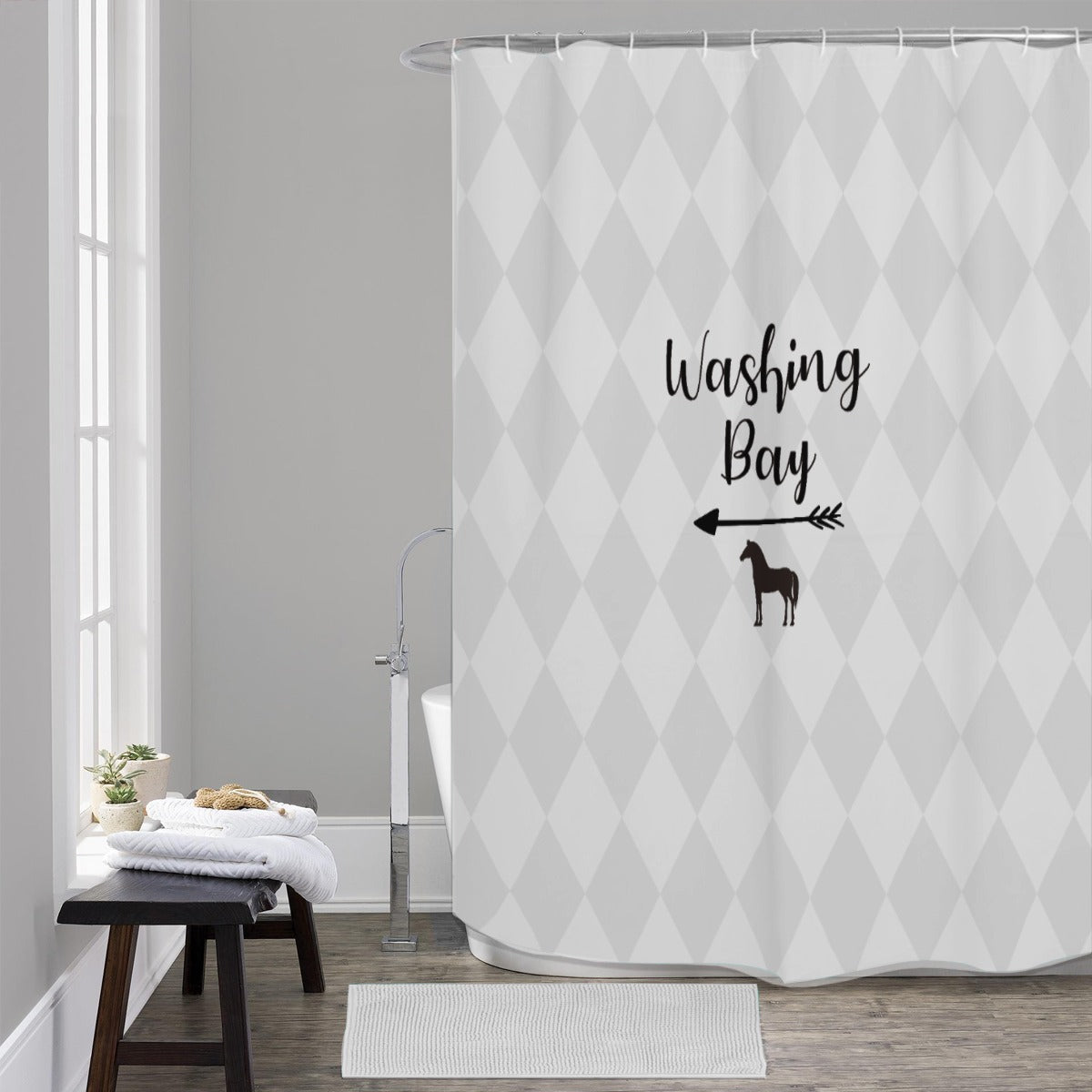 Washing Bay Shower Curtain