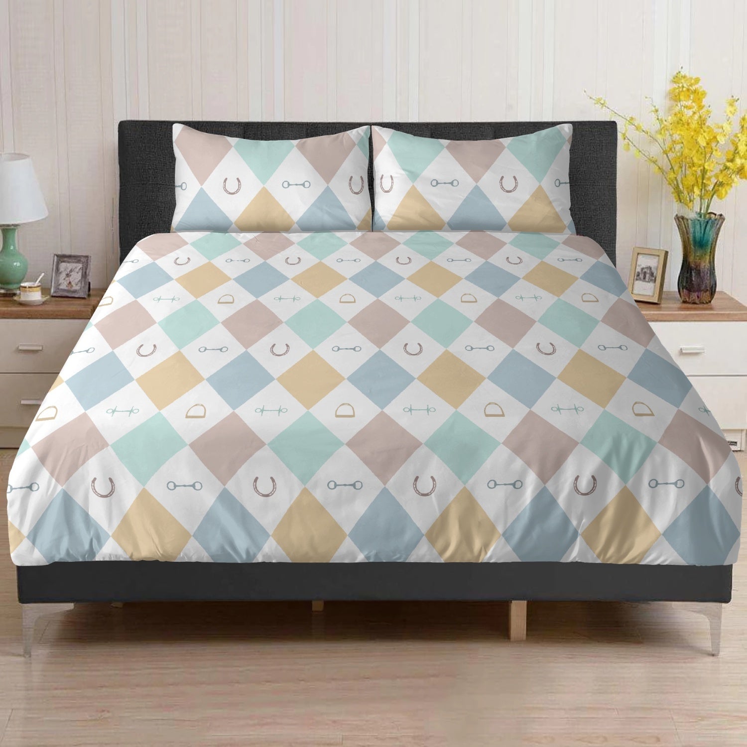 Diamond Pattern 3 Pcs Bedding Set