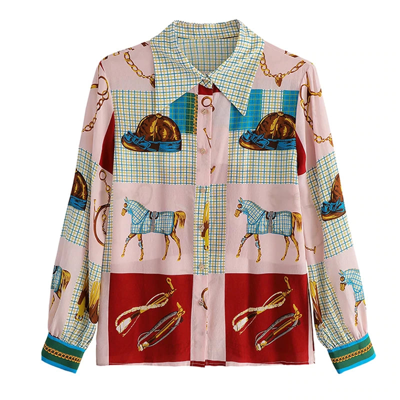 Horse & Tack Women Chiffon Blouse