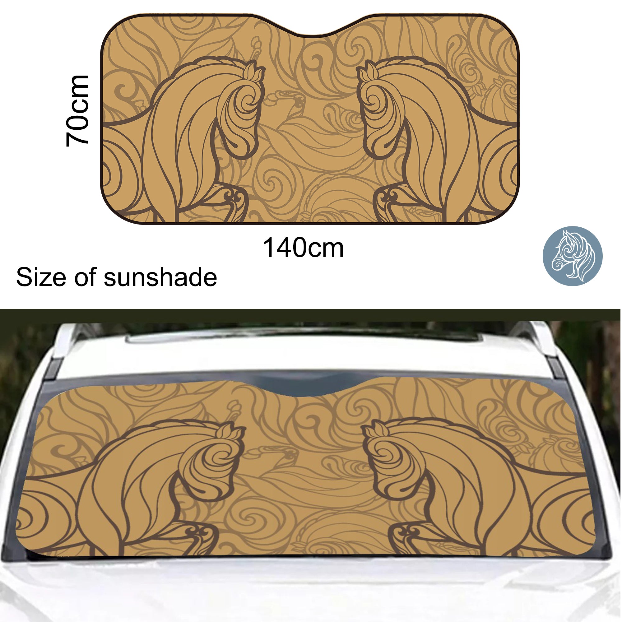 Piaffe - Windshield Sunshade (Brown)