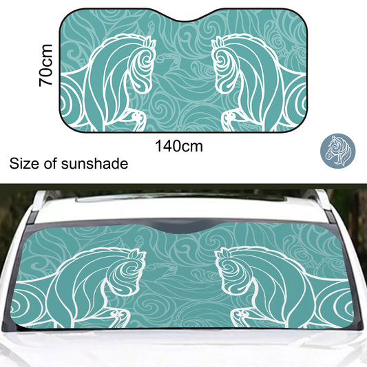 Piaffe - Windshield Sunshade (Teal)