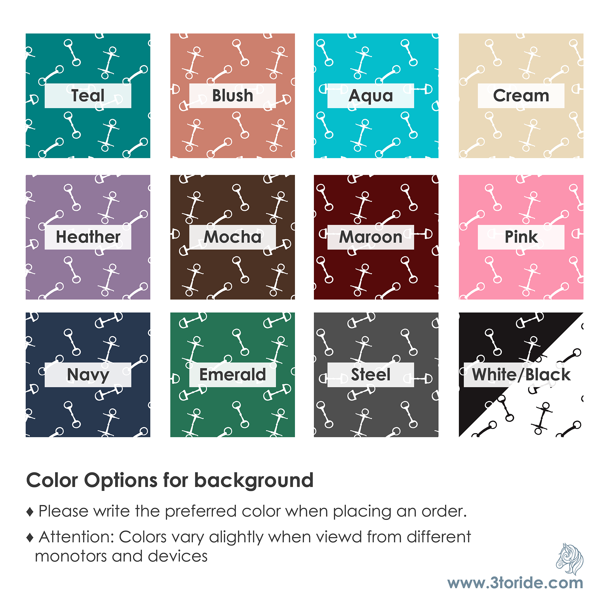 12+ Colors | Horse Bit | Car Floor Mat Set
