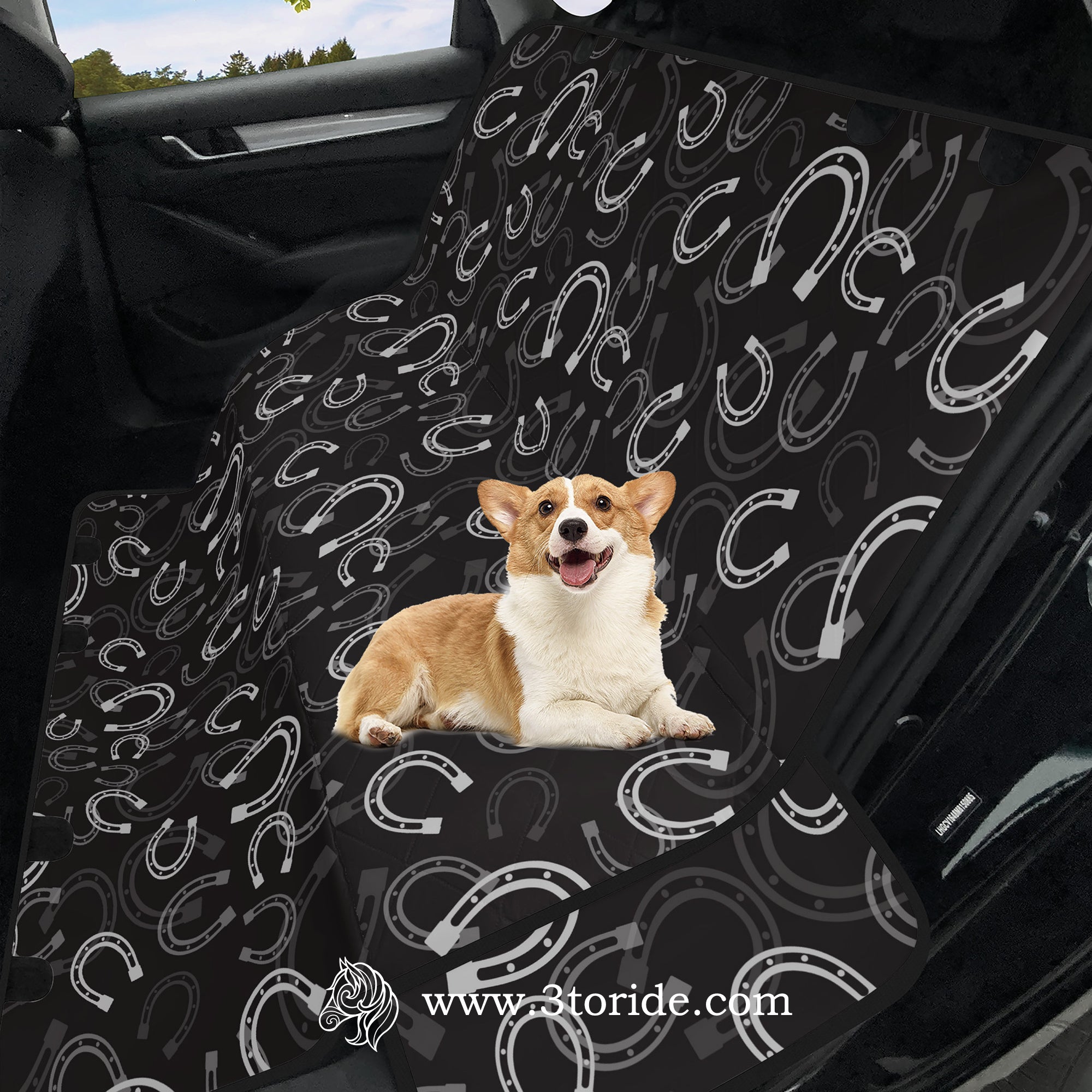 Car Pet Seat Cover - Horse Shoes