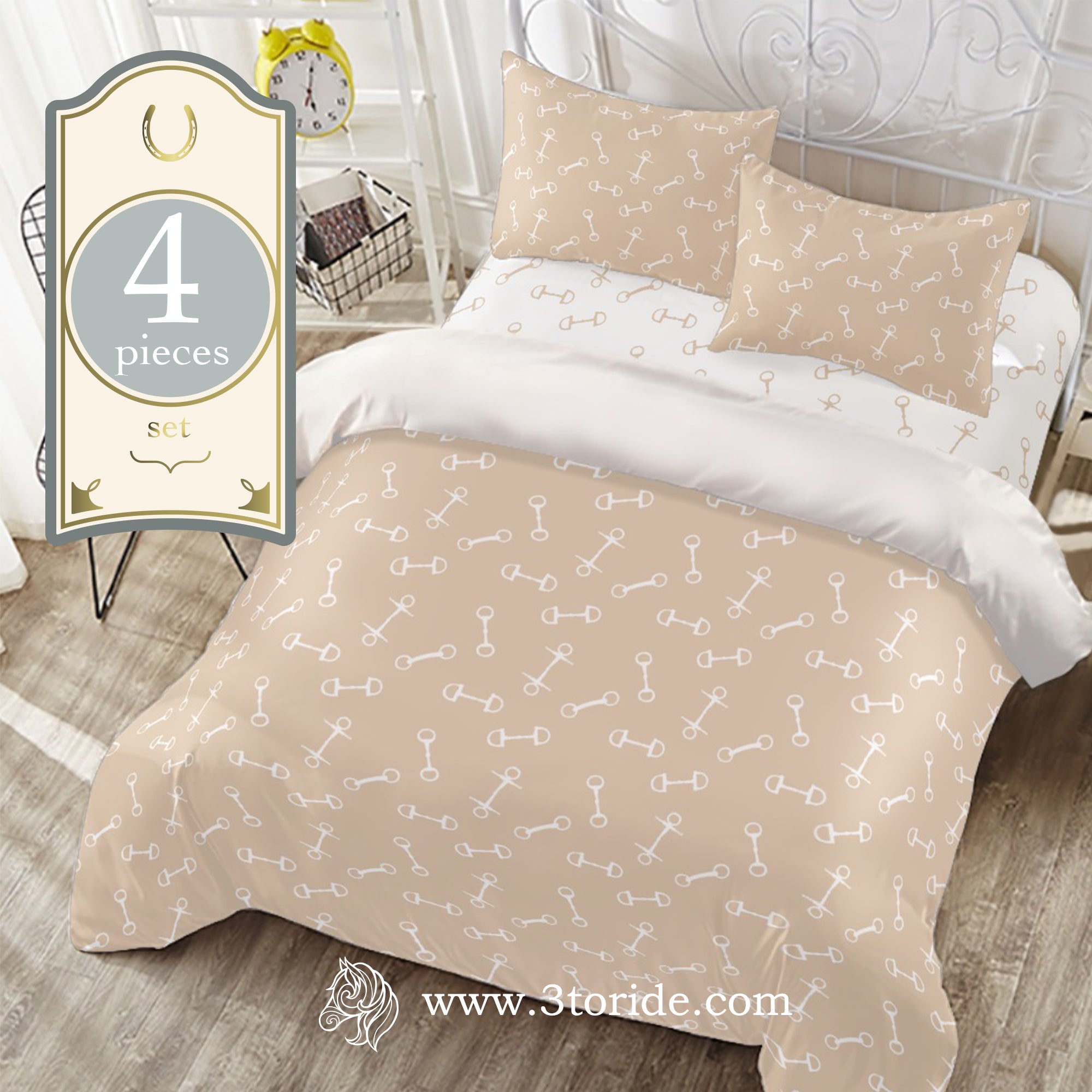 Duvet Set - 4 pieces Horse Bits