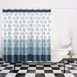 Horse Shoes Quick Dry Shower Curtain (Blue)