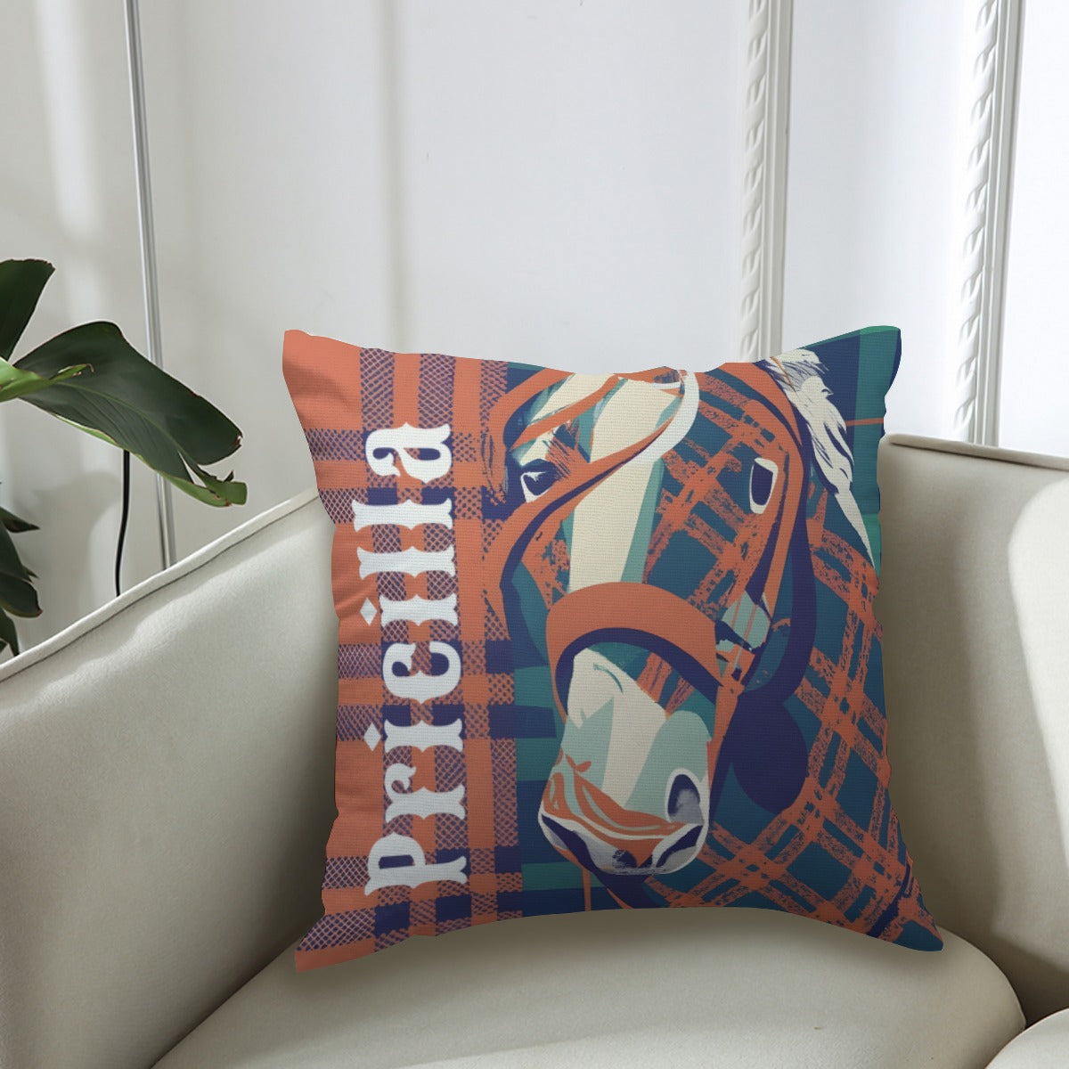 Couch Pillowcase - Abstract Tartan