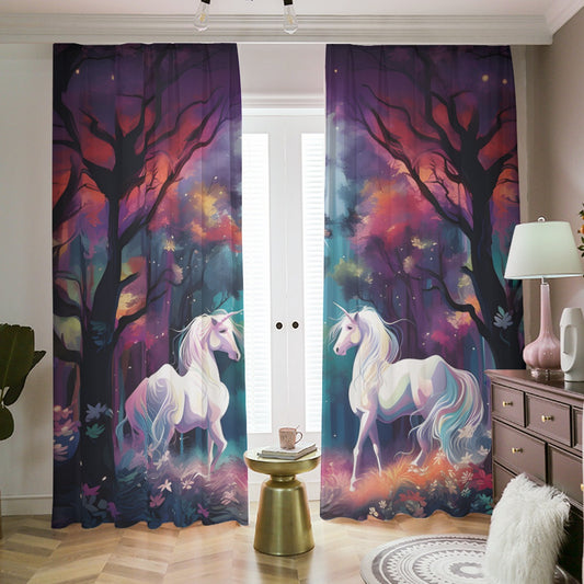 Horse Design Bedroom Curtains, Black out Curtains, Horse Lover, Horse Gift, Gift for Rider, Equestrian Home Decor, Horse design