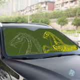 Horse Skeleton - Windshield Sunshade (Green)