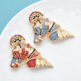 Rhinestone Horse Brooch