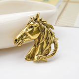 Gold/Silver Horse head brooch