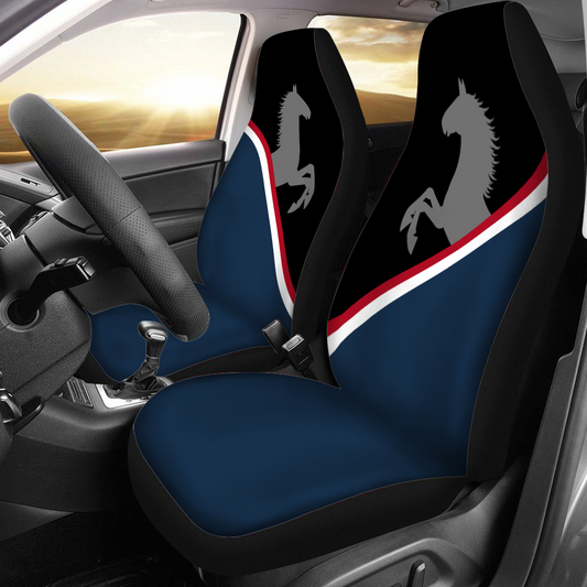Horse & Ribbon - Universal Car Seat Cover (Black)