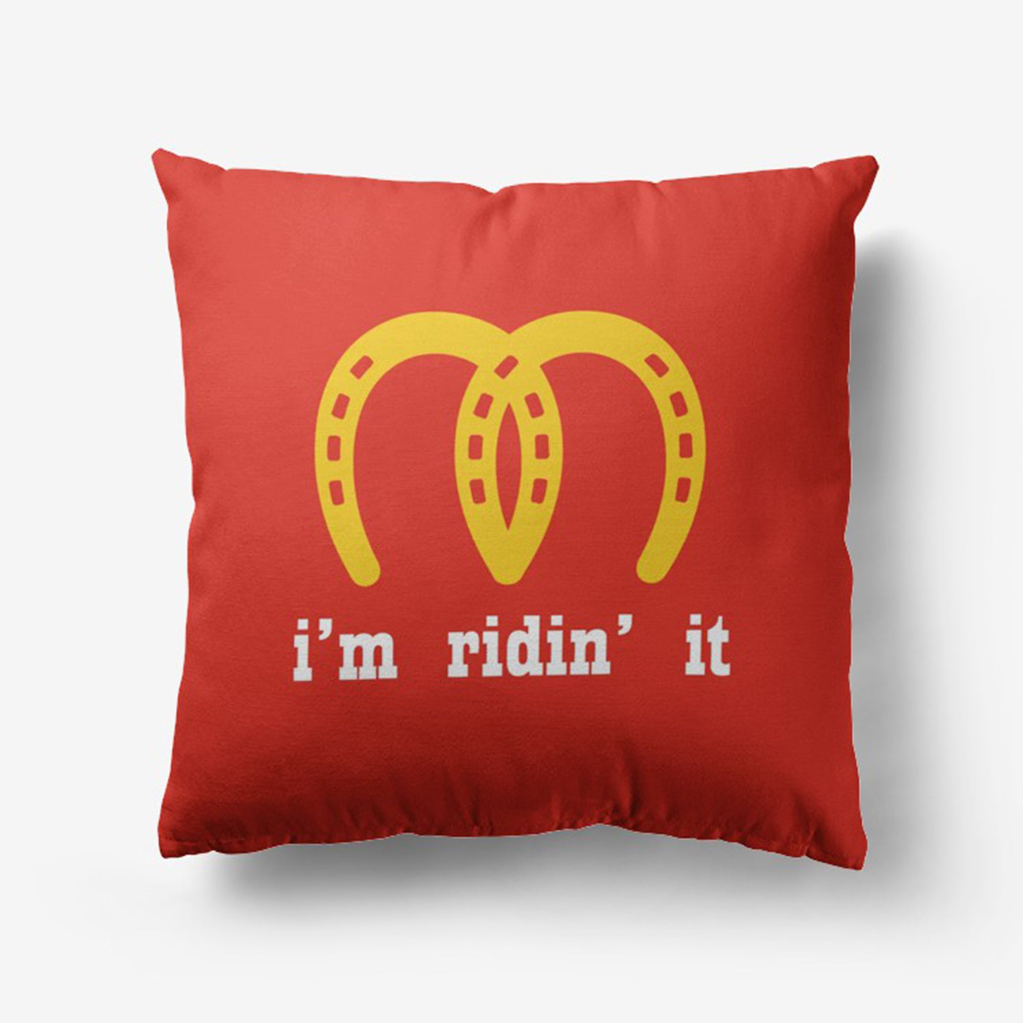Pillow Case - Humorous Big Brands Series - I'm ridin' it