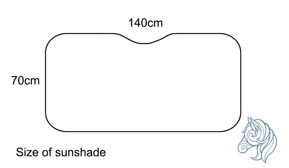 Horse Skeleton - Windshield Sunshade (Black)