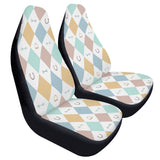 Pastel Diamond Pattern Front Seat Cover