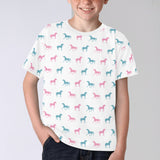 Horse Pattern Kid Print T Shirt