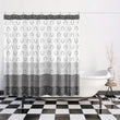 Horse Shoe Quick-drying Shower Curtain (Grey)