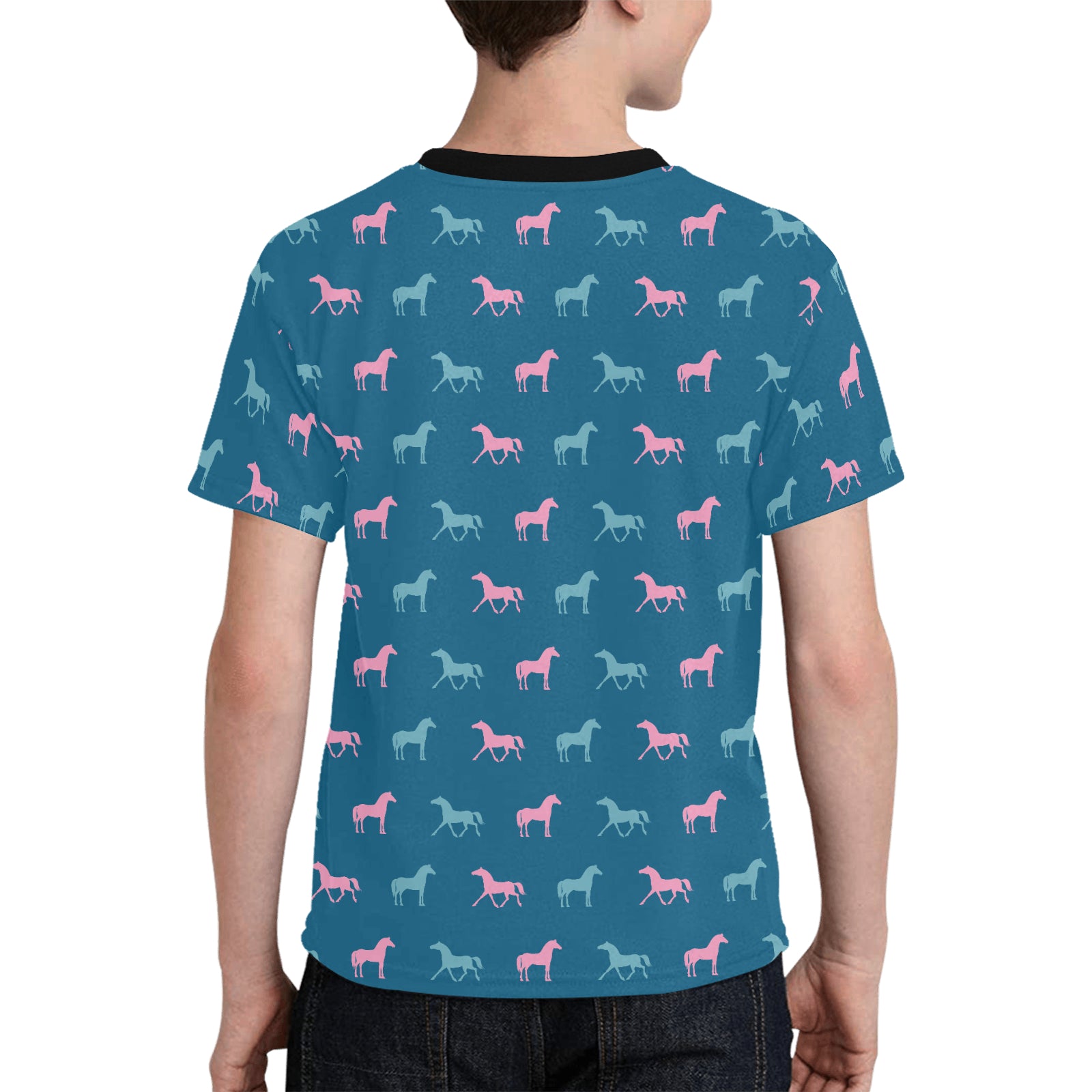 Kids Horse Pattern T-shirt (Click for more colors)