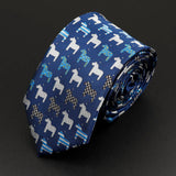 Dala Horse Pattern Necktie