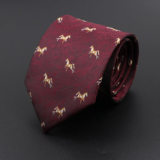 Classic Horse Pattern Necktie